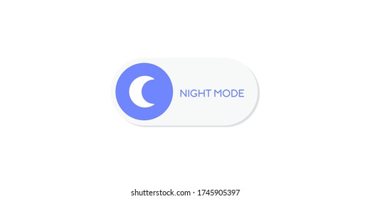 Night Mode Switch Vector Illustration. Night Mode Slider Design