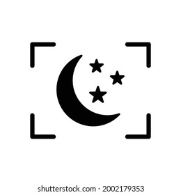 Night mode  vector icon photography  