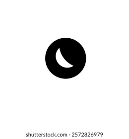 Night mode widget icon simple vector, black filled, device icon. Simple and minimalist vector icon
