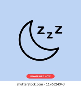 Night modern vector style. Night icon concept. Moon night icon for web and app.