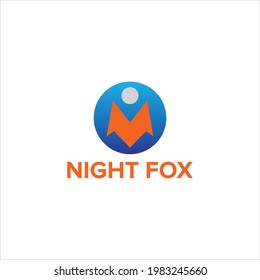 Night Moon Fox Creative Logo