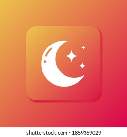 night moon icon. Vector illustration EPS 10.