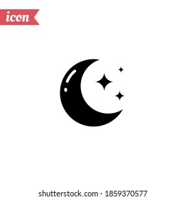 night moon icon. Vector illustration EPS 10.