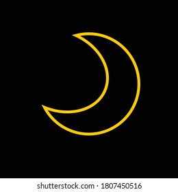 night moon simple design illustration