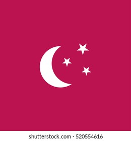 night, moon and stars icon vector illustration, can be used for web and design