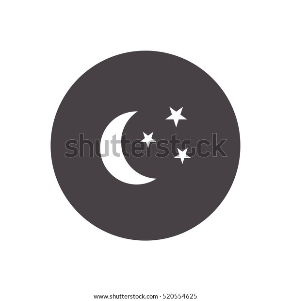 night, moon and stars icon vector illustration,
can be used for web and
design
