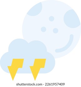 night moon weather cloud thunder 