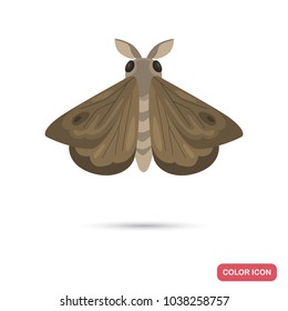 Night moth color flat icon