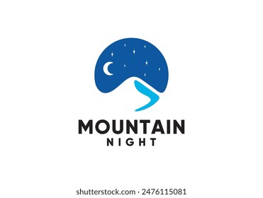 night mountain creative modern logo design