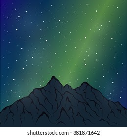 night mountain range