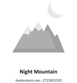 Icono del Vector de la montaña de la noche que puede modificar o editar fácilmente

