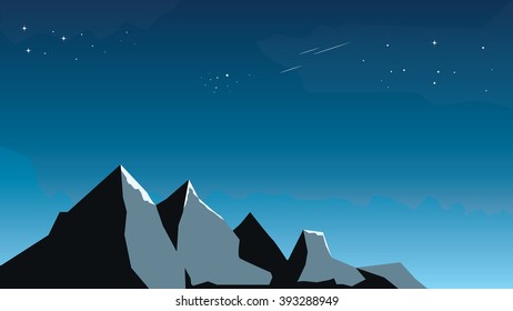 night mountain wallpaper