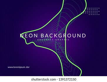 Night music. Dynamic fluid shape and line. Commercial show brochure design. Night music flyer. Electro dance dj. Electronic sound fest. Techno trance party. Club event poster. 