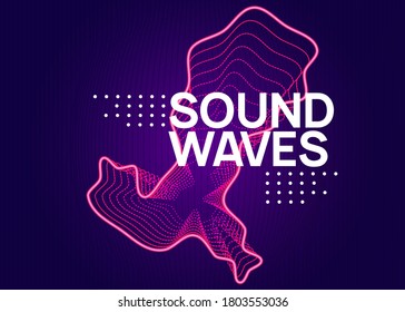 Night music. Dynamic fluid shape and line. Minimal show brochure concept. Night music flyer. Electro dance dj. Electronic sound fest. Techno trance party. Club event poster.