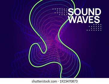 Night music. Dynamic fluid shape and line. Minimal discotheque brochure design. Night music flyer. Electro dance dj. Electronic sound fest. Techno trance party. Club event poster. 