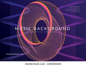 Night music. Dynamic fluid shape and line. Trendy show invitation template. Night music flyer. Electro dance dj. Electronic sound fest. Techno trance party. Club event poster. 