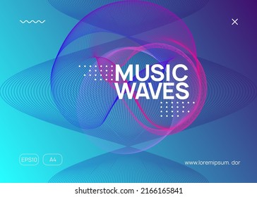 Night music. Geometric concert brochure concept. Dynamic fluid shape and line. Night music flyer. Electro dance dj. Electronic sound fest. Techno trance party. Club event poster. 