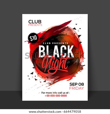 night music party flyer template design stock vector royalty free black party flyer background design