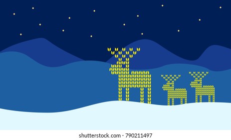 night  nature deers