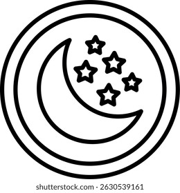 Night New Creative Icon Design Vektor