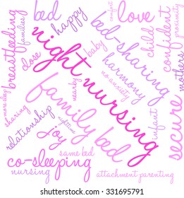 Night Nursing word cloud on a white background. 