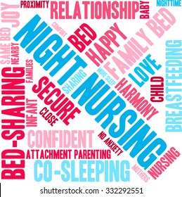 Night Nursing word cloud on a white background. 