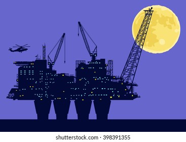 night oil platform