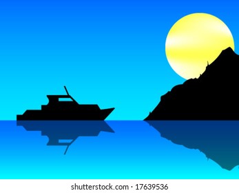 the night on sea
