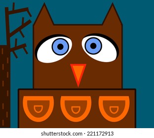 night owl big blue eyes in the night