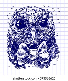Night owl and bow.