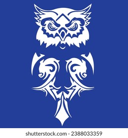 night owl concept vector for tattoo art