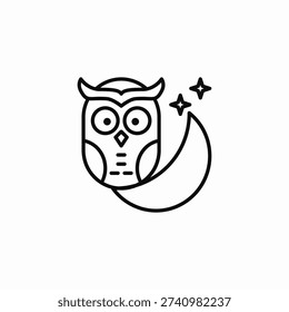 night owl icon sign vector