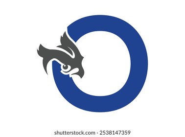 Night Owl Vector Icon with latter O