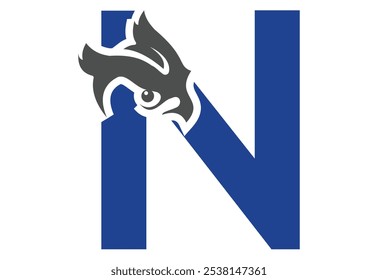 Nachtschwärmer Vektor Symbol mit letzterem N