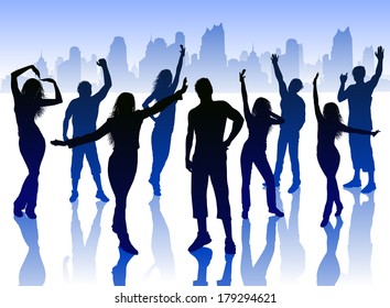 night party background
