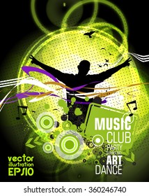 Night party, backround for poster vector