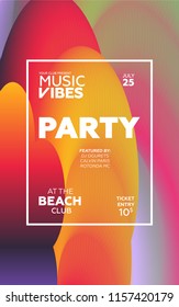 Night Party banner template for art event promotion. Glowing fiber effect background. Ladies night, karaoke party, deep trance music. Abstract background. Modern design backdrop. 