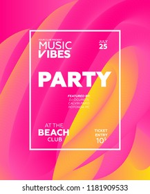 Night Party banner template for art event promotion. Glowing fiber effect background. Ladies night, karaoke party, deep trance music. 