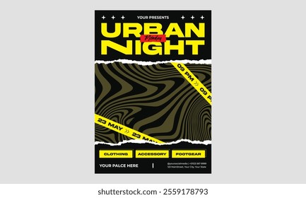 Night Party Flyer. Club Party Banner design. Vector illustration