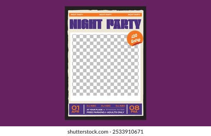 Night Party Flyer. night club invitation