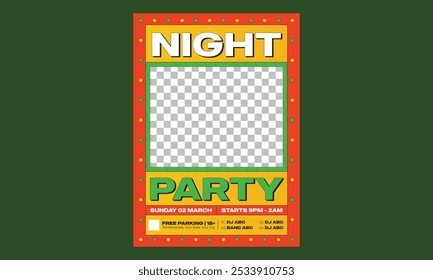 Night Party Flyer. night club invitation