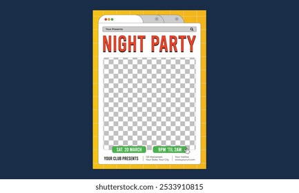 Night Party Flyer. night club invitation