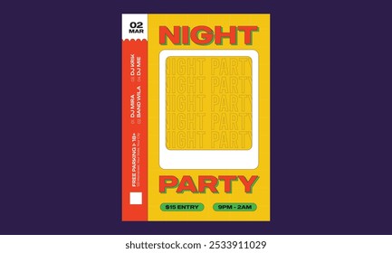 Night Party Flyer. night club invitation