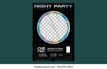 Night Party Flyer. night club invitation