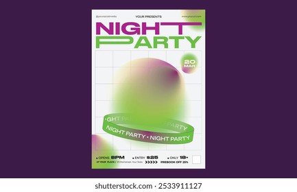 Night Party Flyer. night club invitation