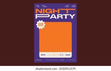 Night Party Flyer. night club invitation