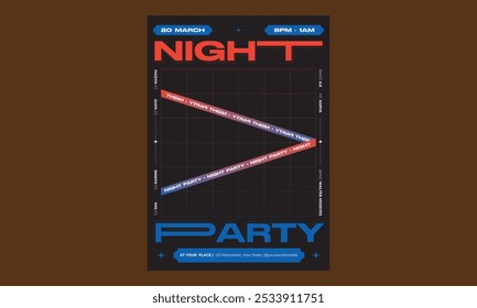 Night Party Flyer. night club invitation