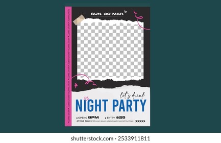 Night Party Flyer. night club invitation