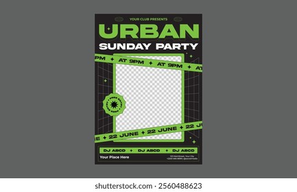 Night Party Flyer. Modern Club Music Party poster Template, Dance Party Flyer, brochure.