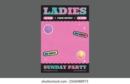 Night Party Flyer. Modern Club Music Party poster Template, Dance Party Flyer, brochure.